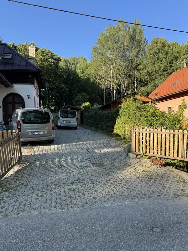 Garden and parking by the house