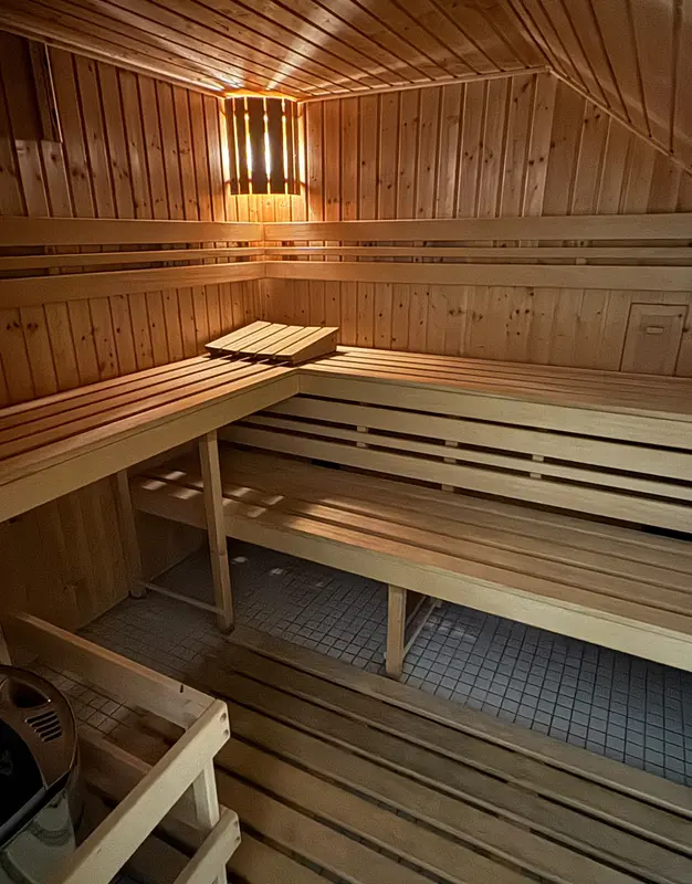 Warmed-up Finnish sauna
